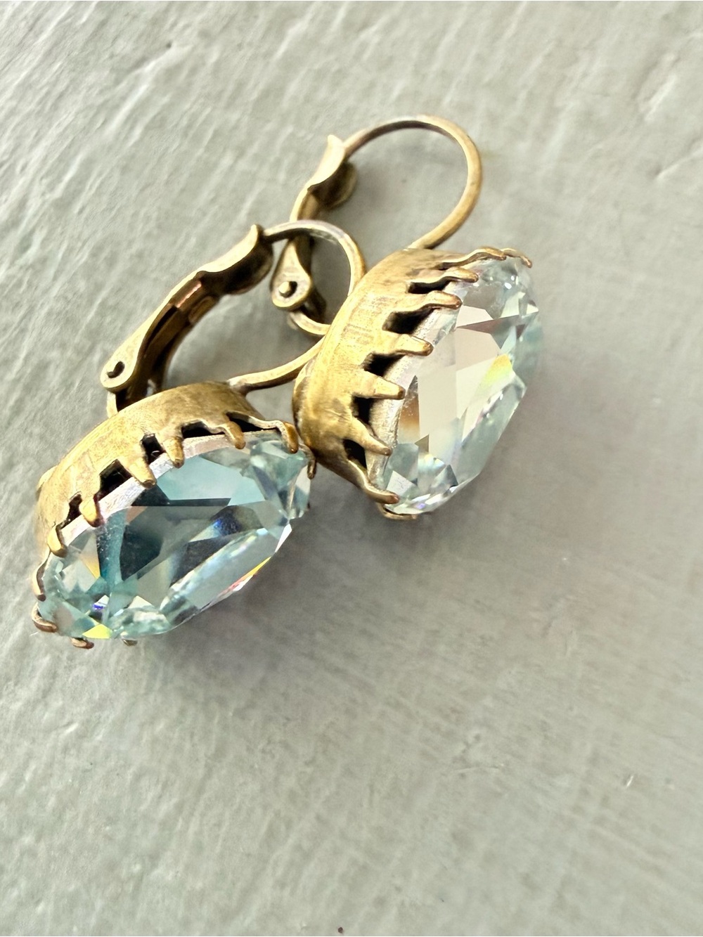 Sorrelli Crystal Brass Tone Dangle Earrings